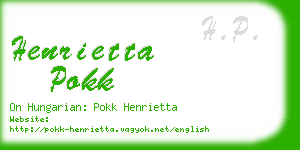 henrietta pokk business card